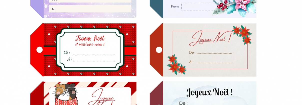 Pack1 - Etiquette Noel Adulte