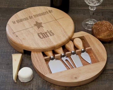 set à fromages en bois