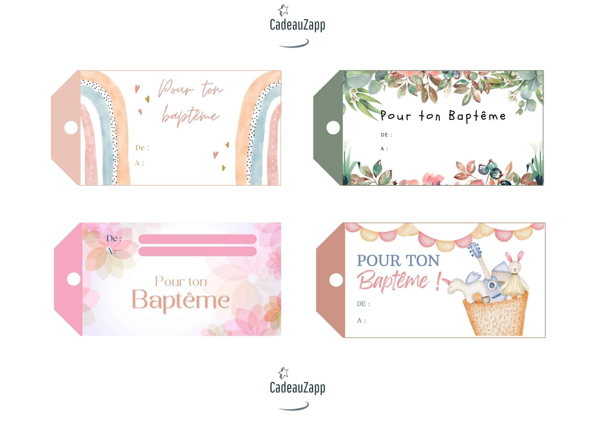 Pack1 - Etiquette Bapteme Fille
