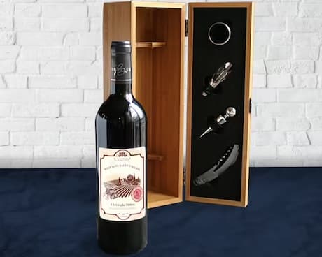 coffret du sommelier et sa bouteille personnalisable