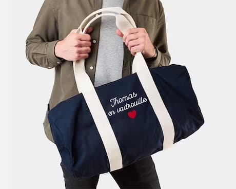 sac de voyage brodé et personnalisable