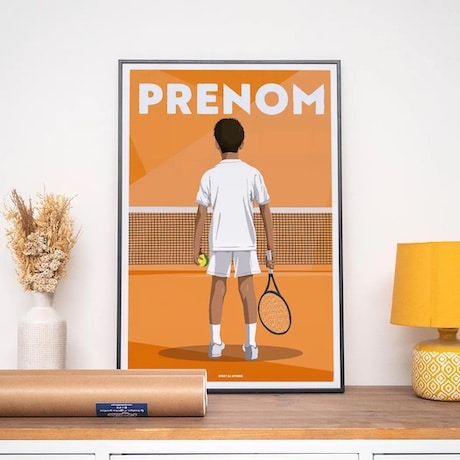 affiche enfant tennis personnalisée
