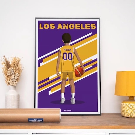 l'affiche enfant basket personnalisée