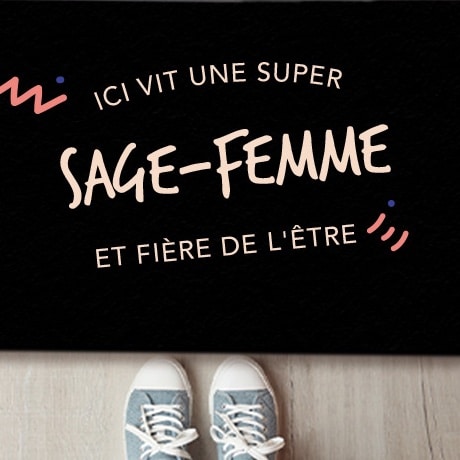 paillasson personnalisé sage femme