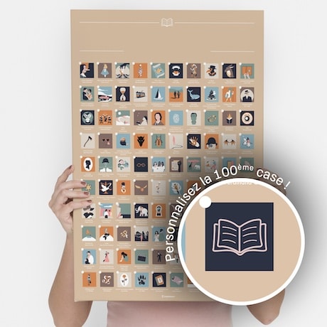l'affiche 100 livres à lire dans sa vie personnaliser