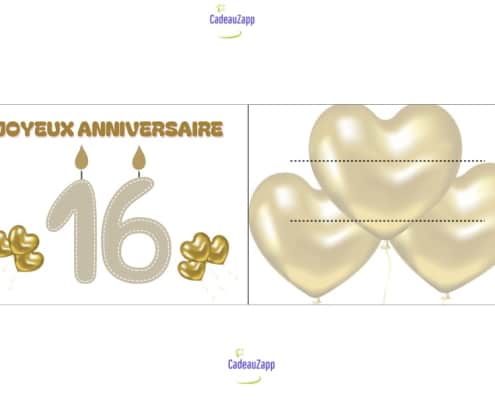 Carte Anniversaire Fille 16 ans