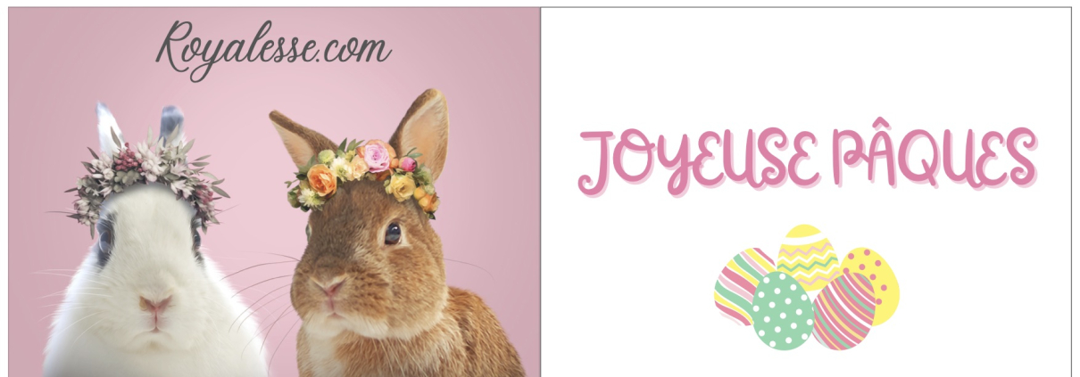 carte pâques lapin