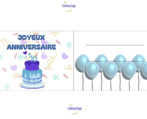 carte anniversaire garcon 10 ans