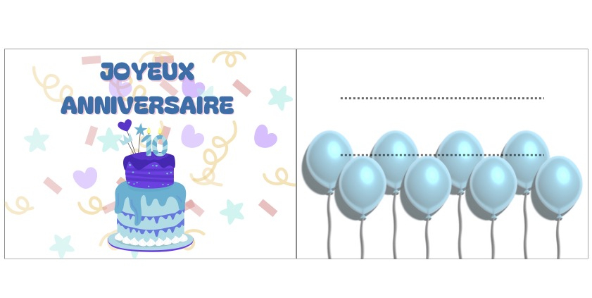 carte anniversaire garcon 10 ans