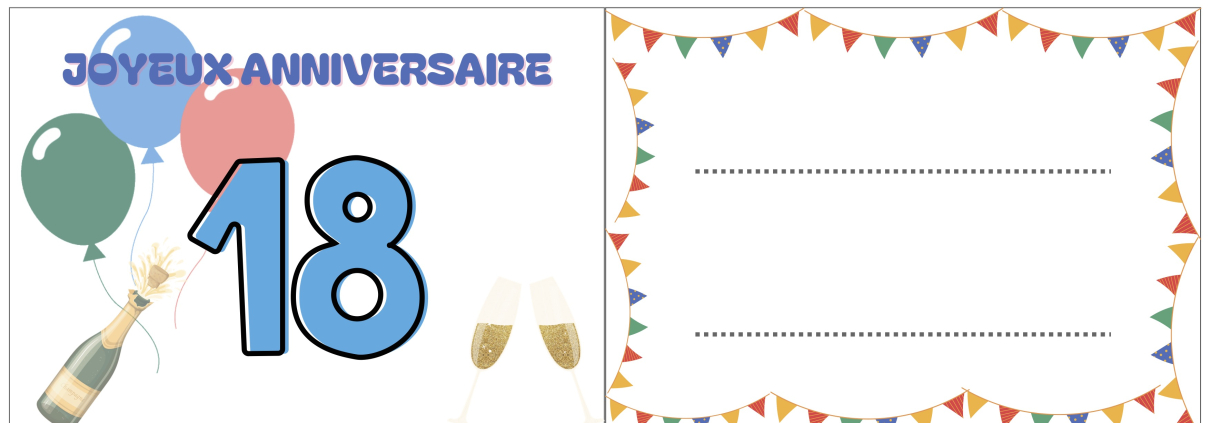 Cartes Anniversaire Garçon 18 Ans à Imprimer Gratuitement - 2025
