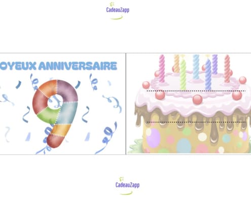 carte anniversaire garcon 9 ans