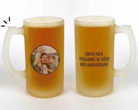 chope de biere personnalisée