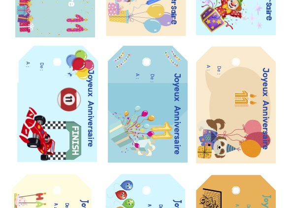 etiquettes anniversaire garçon 11 ans