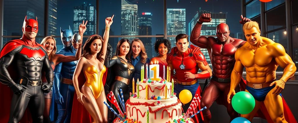 fête d'anniversaire sur le thème des super-héros