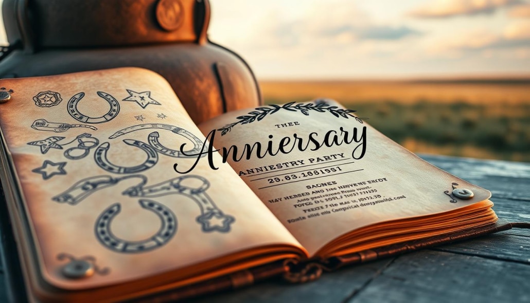 invitations anniversaire cow-boy